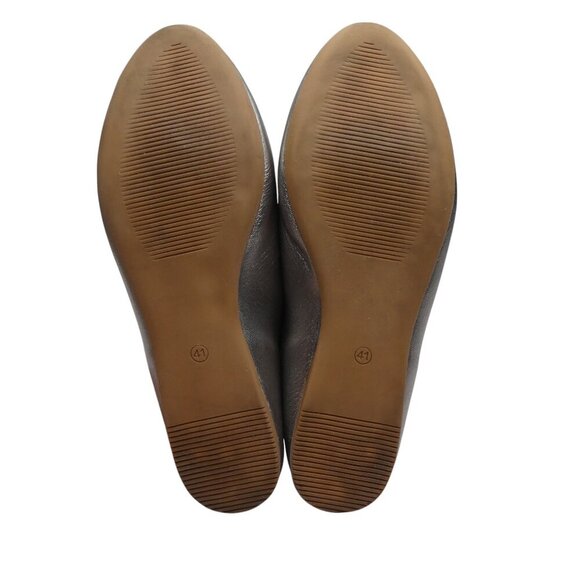 Miz Mooz Ken Pewter Metallic Silver Leather Flats Loafers Womens 41 US 9.5-10 - Picture 10 of 13